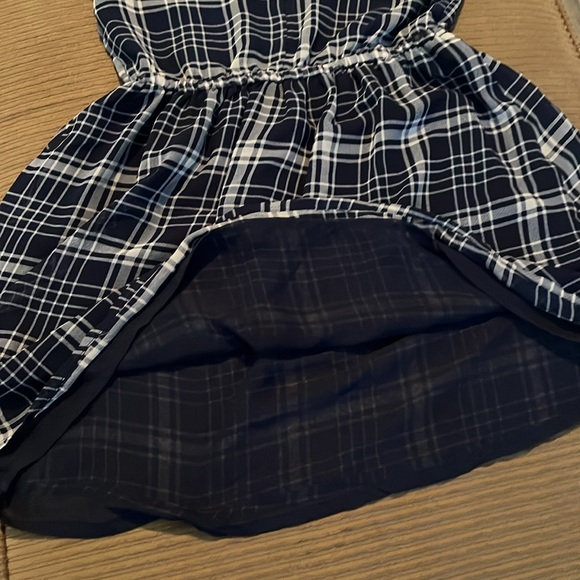 Forever 21 navy blue and white plaid dress, size 13/14. - Picture 6 of 6